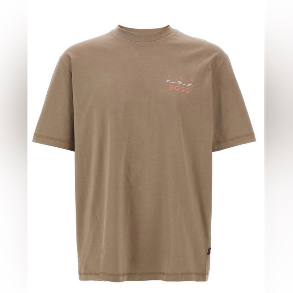 BOSS Men's Tan T-Shirt Size Medium
